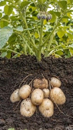 Potato Farming Timelapse | Seed to Harvest Underground #Shorts