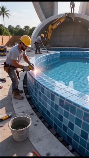 Bunny Face Swimming Pool Built From Scratch 🐰🏊✨
