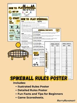 Spikeball Rules Poster & Activity Guide | Setup Tips, Warm-Ups, Fun Facts