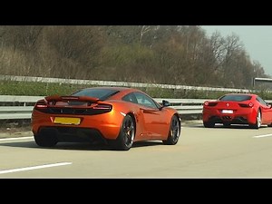 McLaren MP4-12C LOUD REVs Sound EXhaust / Acceleration / Autobahn Run