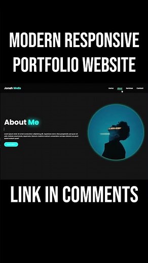 Modern Portfolio Website using HTML CSS Javascipt | Link in Comments #html #webdevelopment