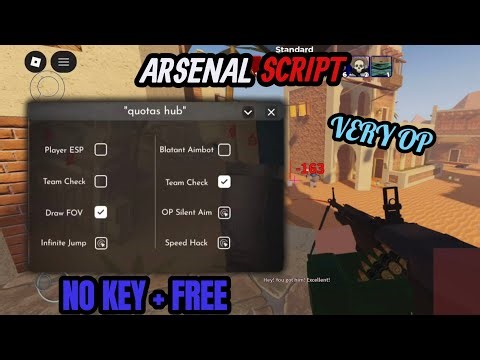 Arsenal Script *NO KEY* - Aimbot, Silent Aim, Speed Hack, Inf Jump, Esp!