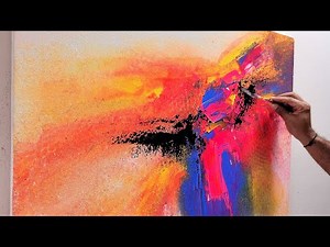 Large Abstract Painting / Acrylic Painting Technique / Step By Step