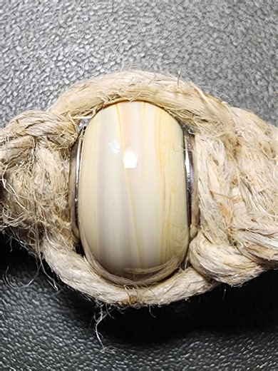 Chunky Raw Hemp Spiral Necklace With "jupiter Ring" Glass Bead (19" Length, 1/2" Thickness) - Etsy