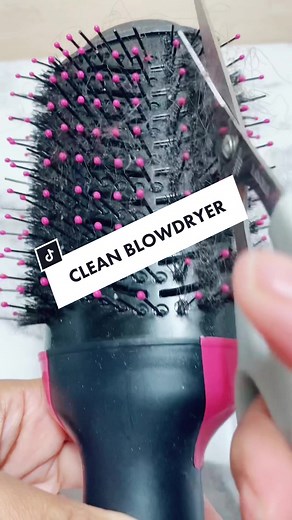 Cleaning the Revlon One Step blow dryer #revlononestep #revlonhairdryerbrush #hairhacks #blowdryer #cleanhairbrushes #nowitscleantips