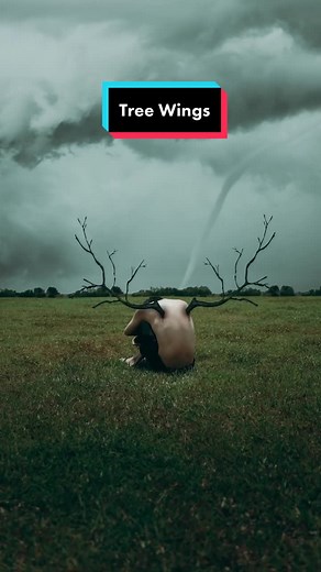 Broken tree wings edit! Free assets at the end of the video. Go try it out! #creative #photoshop #edit #foryou