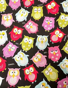 Colorful Owl Fabric 1 Yard Brother Sister Design Studio - More Available - Etsy Australia
