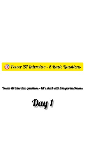 Power BI Interview Prep | Day 1 | 5 Must-Know Questions #powerbi #powerbiinterview #dax