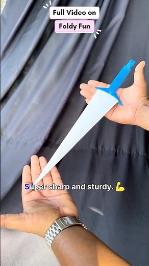 Next-Level Origami Sword! 👑 Dynamic Craft #shorts #craft #papercraft