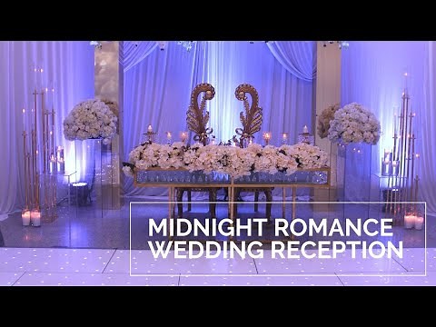 Navy Blue Wedding Reception Decor