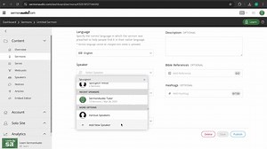 Another LEARN video for your enjoyment: A brief overview of how to make changes to a speaker's profile from the Broadcaster Dashboard using the Speaker Manager. LEARN MORE VIDEOS: https://www.sermonaudio.com/speakers/67220/sermons?video=1 | SermonAudio