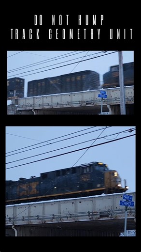 CSX " Do Not Hump " Track Geometry Unit on an Eastbound Intermodal!