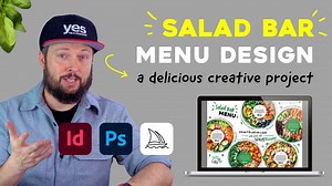 Menu Design for Salad Bar using Adobe InDesign, Photoshop and Midjourney | Martin Perhiniak | Skillshare