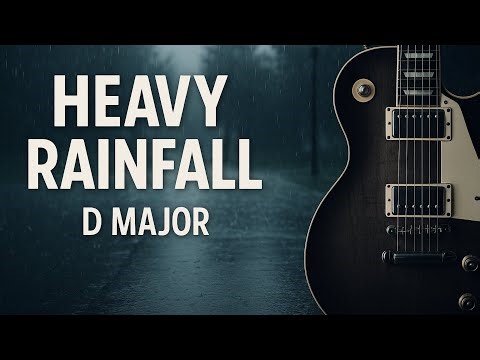 🎸 Heavy Rainfall | Epic Progressive Hard Rock Guitar Backing Track in D Major (4/4 – 152 BPM)