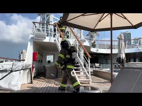 “Fire”drill on cruiseship