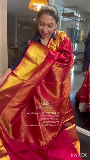 For enquiries and orders, WhatsApp on +917012965492 #sareelove #kanchipattu ￼