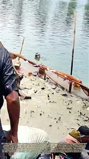 Scooping Harvest: How a Funnel-Fitted Excavator Transfers Pond Fish