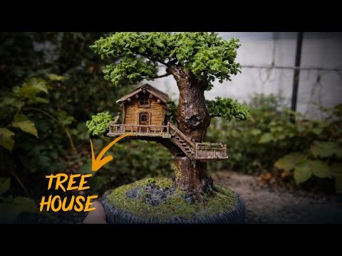 I MADE MINIATURE TREEHOUSE DIORAMA !! | MINI HOBBY VERSE