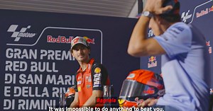 Bagnaia and M. Marquez meet in Misano: "It was impossible to beat you"