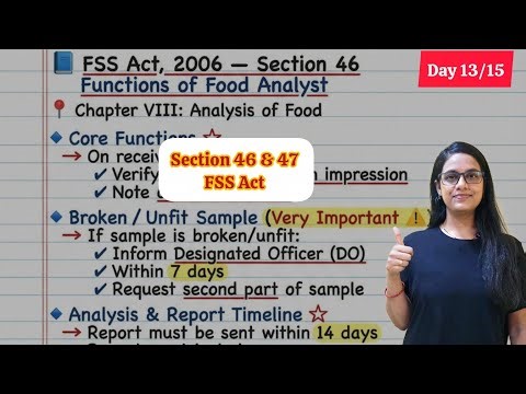 FSS Act Section 46 & 47 Explained for FSO Exams 2026|Day 12/15 #cfso #odishafso #amcfso #biharfso