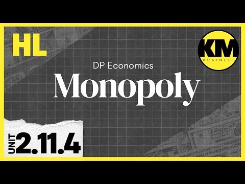 IB Economics (HL) 2.11.4: Monopoly - Market Structures and Market Power