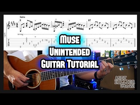How to play Muse - Unintended Guitar Tutorial Lesson