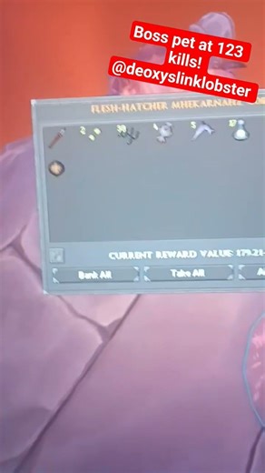 New boss pet obtained! #deoxyslinklobster #runescape3 #runescape #osrs