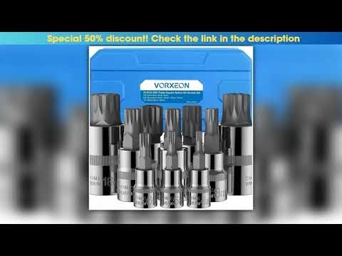 10Pcs 3 Sizes XZN Triple Square Spline Bit Socket Set 4mm18mm S2 Alloy Steel Bit Socket Tool with