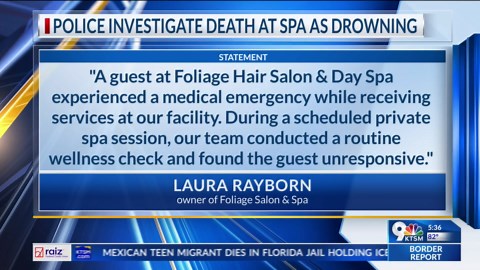 Police investigating death of woman at spa