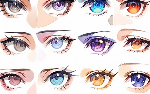 【眼睛画法】零基础必备的⚠️保姆级眼睛画法教程！包含平涂/伪厚涂/Q版各种眼睛，全程原速讲解从草稿到上色！ipad/procreate/画世界pro