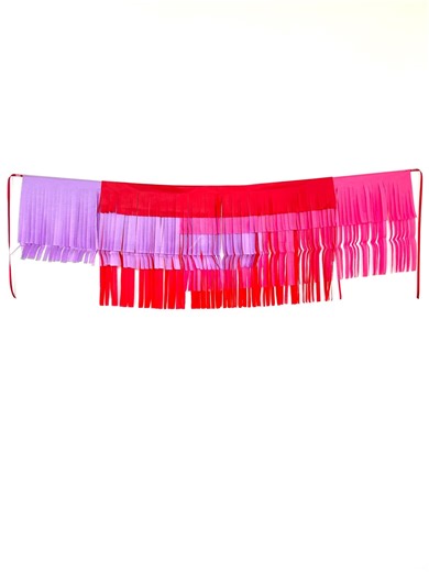 Custom Tissue Paper Fringe Garland, Ready to Hang Party Banner - Pick Your Colors - Etsy