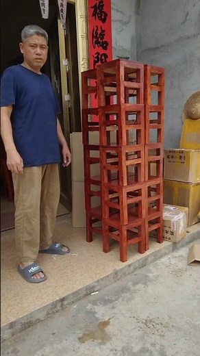 Sturdy and durable toon wood square stool ygv