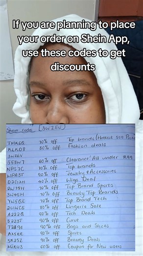 4.5K views · 15 reactions | If you are planning to purchase on Shein App, use the codes for a discount. #facebookviral #facebookvideo #FacebookPage #facebookpost | Nolwazi Zulu KaMalandela | Facebook