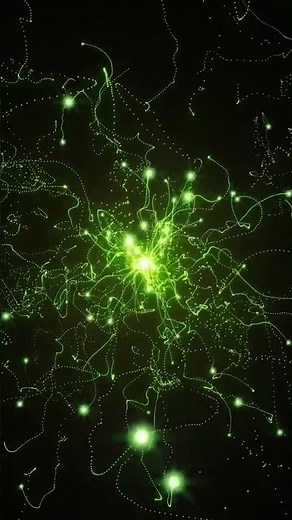 Green particles trails seamless loop background #animation #vjloops #shortvideo