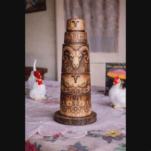 Un cadou frumos si pentru cei din zodia Berbec( concept manual,pirogravura,ardere pe lemn)