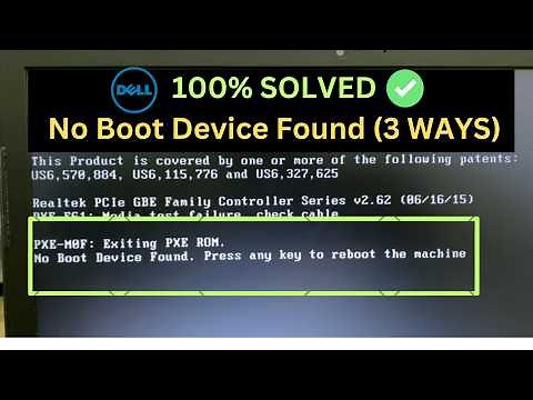 ✅ 100% SOLVED- No Boot Device Found Press Any Key To Reboot The Machine In Dell Laptop & PC (3 Ways)