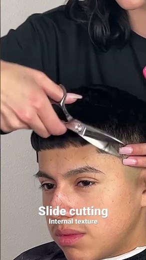 Adding texture to hair- texturizing technique #howto #barber #barbertutorial