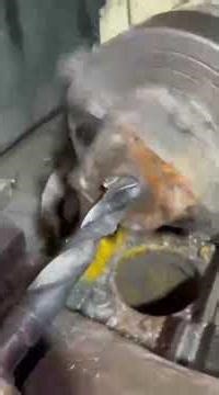 Drilling operation in a block of mild steel Part 1 #drill #block #coolent #