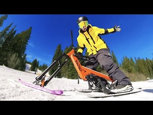 Pro Snowboarder Tries Ski Biking | SNOGO
