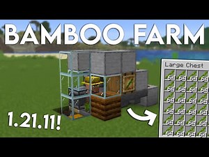 NEW UPDATED Minecraft 1.21.11 Bamboo Farm Tutorial