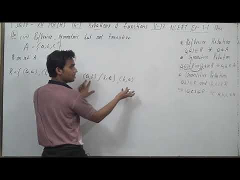Give an example of a relation. Which is(i) Symmetric but neither reflexive nor transitive.(ii)
