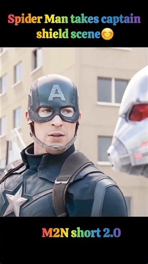 Spider Man takes captain shield scene 😊#shorts #marvel