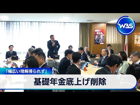 基礎年金底上げ削除 「幅広い理解得られず」【WBS】
