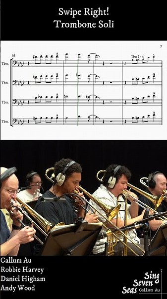 Swipe Right Trombone Soli - Callum Au Big Band