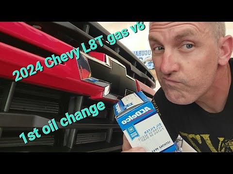 2024 Chevy Silverado 2500 HD L8T gas engine oil change 1st one, how to, what you need, I show you!