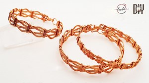 Bamboo bracelet - Simple jewelry making from copper wire 412