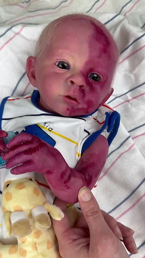 Adorable Lifelike Reborn Baby Doll with Birthmark | Realistic Silicone Doll