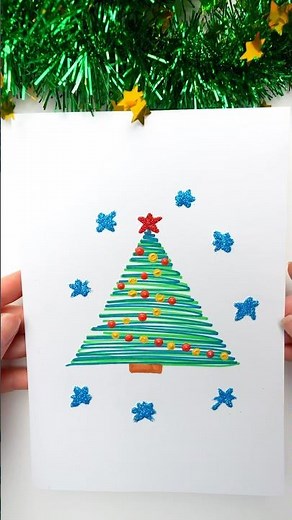 How to draw a Christmas Tree quickly and easily 🎄#drawing #art #diy #christmastree