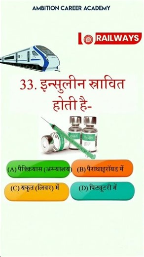 Insulin Injection (Hindi) || इंसुलिन इंजेक्शन Insulin Syringe (Hindi) || Insulin Shots RRB RAILWAY