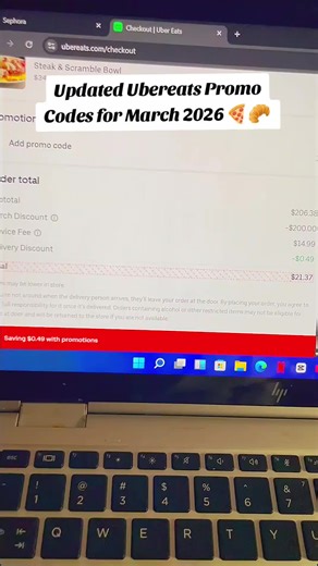 Updated Ubereats Promo Codes for March 2026🍕🥐#foodie #fyp #food #codes #ubereats